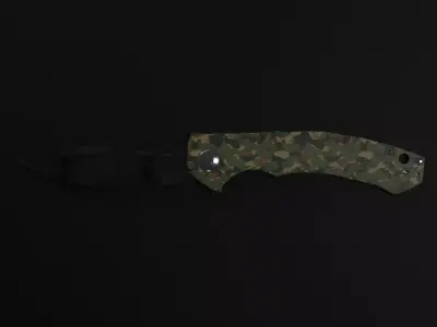 Folding Knife Low-poly 3D model buy
