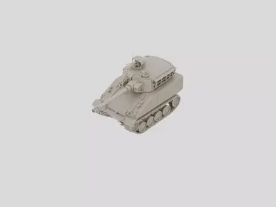 Tracked Self Propelled Artillery Vehicle for 3D print 3D model