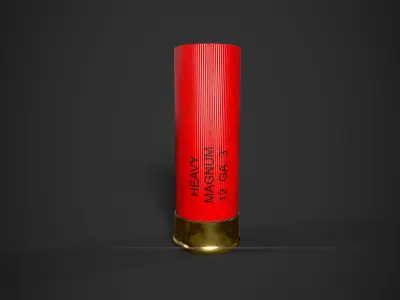12 Gauge Shotgun Ammo - Game Ready 3D Asset Low-poly 3D model