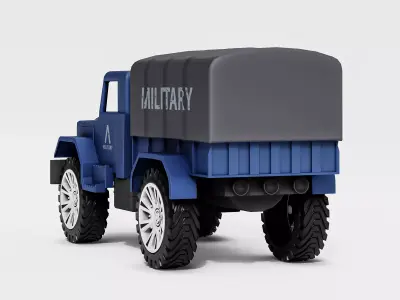 Military Cargo Truck Toy 3D Model 3D model