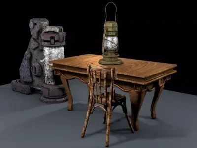 Abandoned worksho props pack 3D model