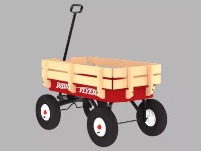 Radio Flyer Wagon 3D Model 3D model