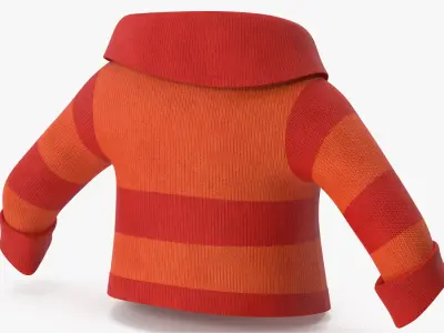 Cartoon Sweater Red 3D model