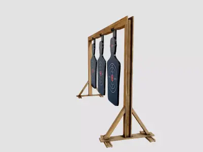 Shooting target Low-poly 3D model get