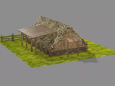 Medieval Viking House 05 Game Ready Low-poly 3D Model Low-poly 3D model purchase
