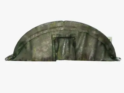Military tent  Low-poly 3D model