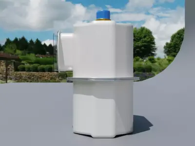 Realistic Industrial Gas Meter - Roastove G4 3D model