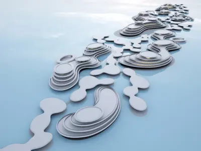 3D concept city 3D model