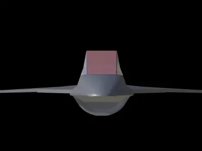 Jet aircraft model Low-poly 3D model
