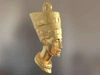 Nefertiti Pendant Free 3D print model purchase