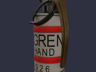 Smoke grenade Free low-poly 3D model buy