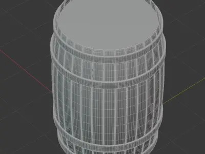3D Wooden Barrel 3D model purchase