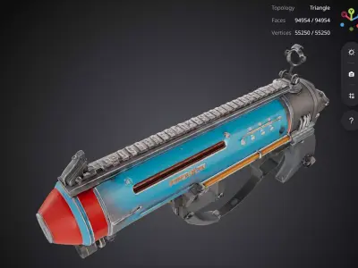 Futuristic Gun 3D model buy