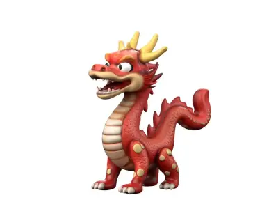 Chinese Dragon Low-poly 3D model
