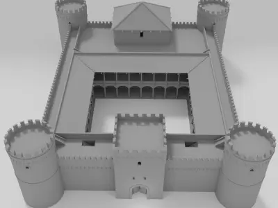 Medieval castle Free low-poly 3D model