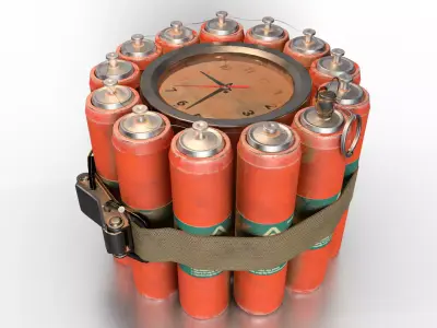 Dynamite 4 Low-poly 3D model