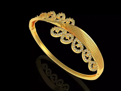 Art Deco Bracelet 14 3D print model