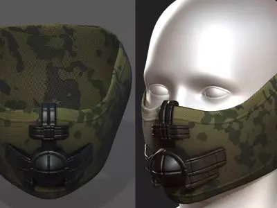 Helmet scifi military combat 3d model low poly human  Low-poly 3D model