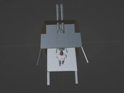 Protective shelter for the gun 3D model