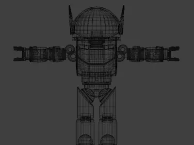 Rigged Astronaut Robot Blender Compatible 3D model