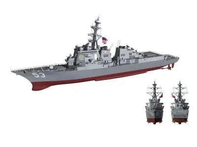 Arleigh Burke class destroyer Burke class 3D model