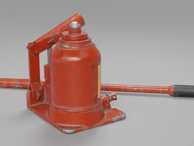 Hydraulic Jack Low-poly 3D model purchase