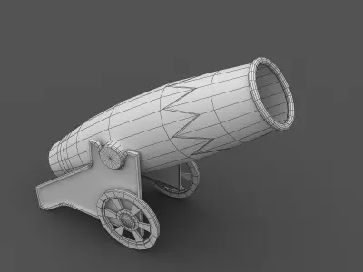 Circus Cannon 3D model