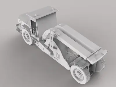 Crane two bulldozers 3D model