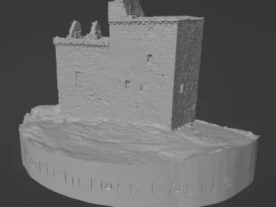 Portencross Castle 3D print model
