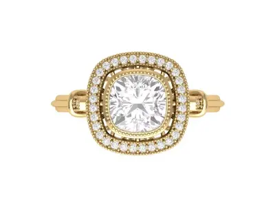 Cushion Bridal Ring 3D print model purchase
