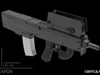 GHOST IN THE SHELL 1995 ANIME MAJOR KUSANAGI SMG  3D print model