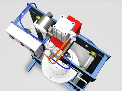 Semi-Automatic separator Press 3D model