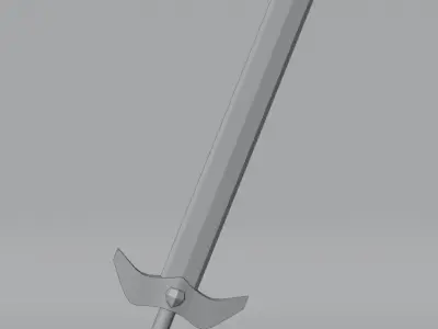 Golden Sword Free low-poly 3D model