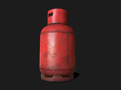 Propane Gas cylinder Low-poly 3D model