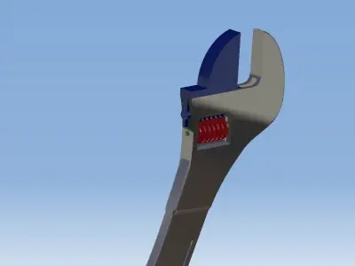 Adjustable wrench Free 3D model purchase