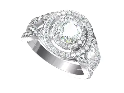 Solitaire Art Deco Ring  3D print model