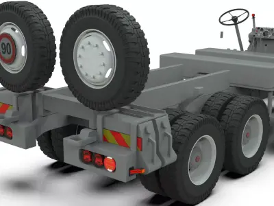 Tatra 141 Chassis Rims and Wheels 3D Printable Model 3D print model