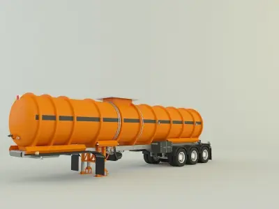 truck trailer 777 3D model