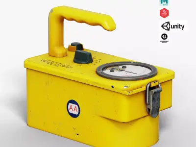 Radiation Meter Low-poly 3D model