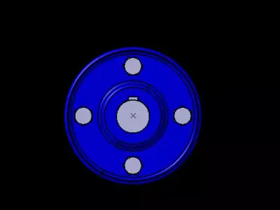 Rigid Flange Coupling 3D CAD Model 3D print model
