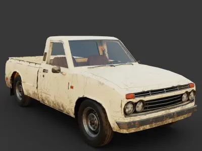 Toyota pick up truck Low-poly 3D model