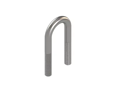 STEEL U PIPE CONNECTIONS-DIN3570 3D model