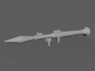 RPG-7 rocket launcher Low-poly 3D model purchase