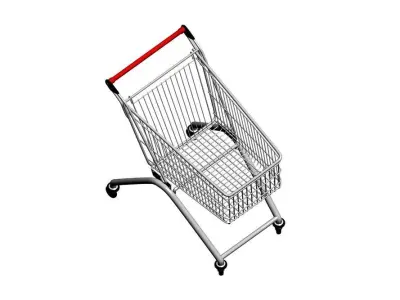 Shopping Cart 3D model 2