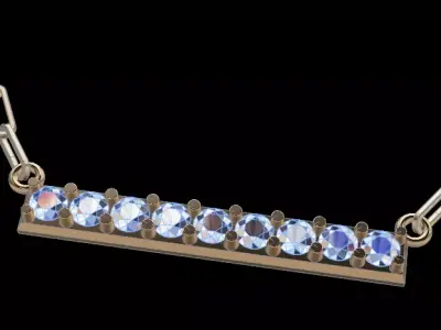 Large Diamond Bar Pendant 3D print model