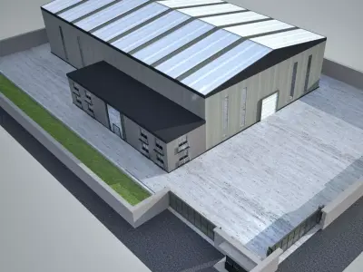 Industrial Building Factory 2 3D model