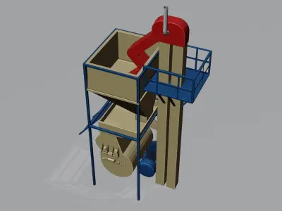 Mixer Sanitization Machine Low-poly 3D model