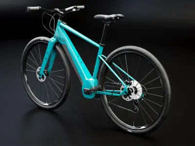 Generic Electric Cross Fintess Bicycle 3D model