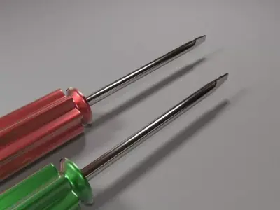 Screwdriver Low-poly 3D model 59