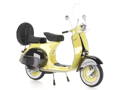 yellow vespa motor 3D model